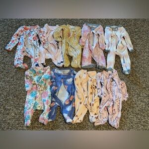 9 Carter's Newborn Pajama Sets - Multicolor Collection